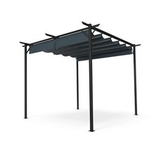 Pergola 3x3 m stabilna pergola stalowa do ogrodu tarasu ochrona przed promieniowaniem UV dach poliestrowy na sprzedaż  Wysyłka do Poland