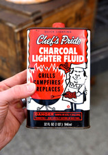 Isqueiro de carvão vintage Chef's lata de metal grelha fogueira churrasqueira vazia 1 quarto, usado comprar usado  Enviando para Brazil