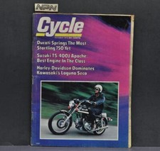 Antiga revista Cycle outubro 1972 Ducati 750 GT Suzuki TS 400J motocicleta Apache comprar usado  Enviando para Brazil
