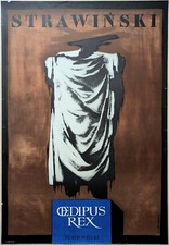 Plakat plakat - Teatr Wielki - Strawinksy - Oedipus Rex - R. Cieślewicz - 1961 na sprzedaż  Wysyłka do Poland