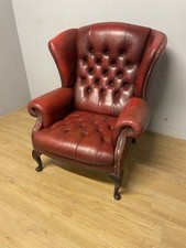 Vintage red leather for sale  UK