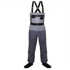 Fly Fishing Chest Waders 5-Layer Breathable Durable Wading Stocking Foot Wader, używany na sprzedaż  Wysyłka do Poland