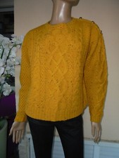 Pull torsades jaune d'occasion  Villeneuve-Loubet
