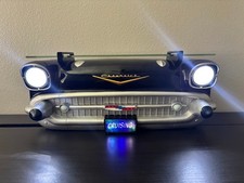 Prateleira de parede frontal preta 1957 Bel Air poliresina com faróis de LED alimentados por bateria comprar usado  Enviando para Brazil