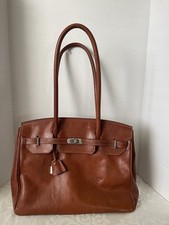 Bolsa tote La Sella ROMA designer couro macio ombro conhaque comprar usado  Enviando para Brazil