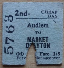 Btc railway ticket for sale  MARKET DRAYTON