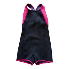 Roxy Black Pink Wetsuit Out The Back J Surf Springsuit One Piece Shorty Feminino 6 comprar usado  Enviando para Brazil