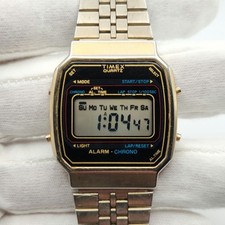 Relógio de quartzo digital Timex masculino vintage tom dourado comprar usado  Enviando para Brazil