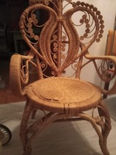 Sedia pavone vimini usato  Livorno