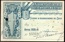 Tessera federazione italiana usato  Italia