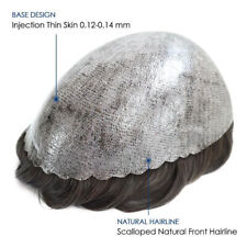 Peruca humana indiana 0,12-0,14 mm I Skin Toupee próteses masculinas de cabelo humano comprar usado  Enviando para Brazil