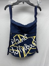 Mochila de cordão vintage anos 90 Planet Hollywood azul retrô livro de bolso bolsa de mão comprar usado  Enviando para Brazil