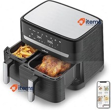 Fritadeira Moulinex sem óleo capacidade 8,3 L fritadeira fácil dupla EZ901820 preta comprar usado  Enviando para Brazil