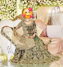 Bridal green lehenga for sale  BIRMINGHAM