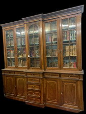 Libreria noce intarsiata usato  Torino