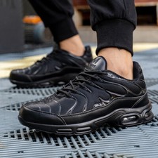 Sapatos de segurança masculinos biqueira de aço botas de trabalho fivela rotativa respirável leve comprar usado  Enviando para Brazil