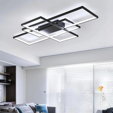 Luminária de teto LED 35,4", preta regulável para sala de estar, quarto, cozinha, usado comprar usado  Enviando para Brazil