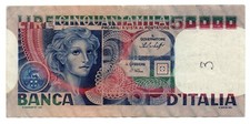 Italia banconota 50.000 usato  Vittorio Veneto