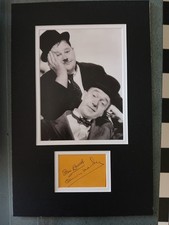 Laurel hardy autographs for sale  LOCKERBIE