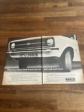 Original 1975 Escort 1.1 Mk2 revista Pirelli quadro publicitário pronto arte de parede retrô comprar usado  Enviando para Brazil
