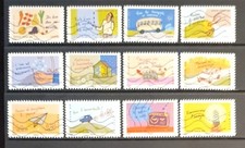 Juego de 12 estampillas folletos autoadherentes de Francia 2014 protección climática SG 5546 - 5557 segunda mano  Embacar hacia Mexico