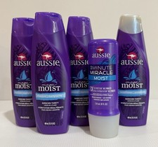 Pacote Aussie Mega Moist Shampoo, Condicionador, 3 Minute Miracle NOS comprar usado  Enviando para Brazil
