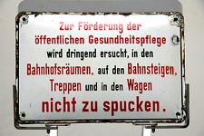 Altes emailschild bahnhofsgeb� gebraucht kaufen  Taufkirchen