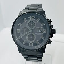 Relógio Citizen masculino Nighthawk cronógrafo Eco-Drive aço preto 42 mm CA0295-58E comprar usado  Enviando para Brazil