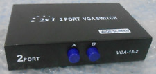 MONITOR DE TV 2X1 2 PORTAS VGA SWITCH TELA LARGA VGA-15-2C PC PRETO comprar usado  Enviando para Brazil