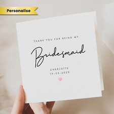 Invitación de Dama de honor personalizada regalo de agradecimiento felicitaciones segunda mano  Embacar hacia Mexico