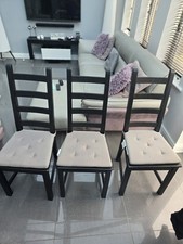 Black wooden chairs for sale  PRESCOT