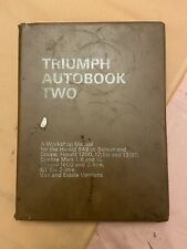 Triumph auto book for sale  STANFORD-LE-HOPE