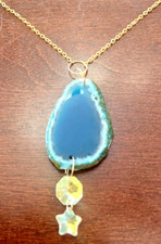 Blue agate slice for sale  Chouteau