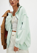 JAQUETA MOLETOM COM CAPUZ FREE PEOPLE WE THE FREE OPAL AZUL FORRADA LATERAL XS comprar usado  Enviando para Brazil