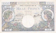 1000 francs commerce d'occasion  France