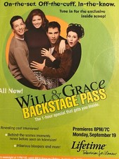 Will e Grace, Sean Hayes, Debra Messing, Anúncio Promocional de Página Inteira comprar usado  Enviando para Brazil