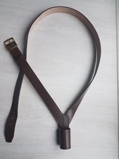 SUPORTE DE VARA DE BANDEIRA TRANSPORTADOR CRUZADO COURO MARROM DESFILE Exército Militar Maçônico B Novo comprar usado  Enviando para Brazil