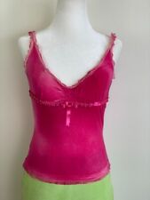 Regata vintage Y2K malha fita de tule coquete Dolce & Gabbana rosa burnout comprar usado  Enviando para Brazil