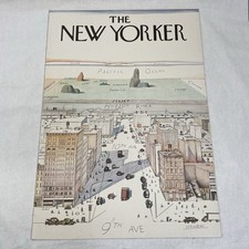 Pôster vintage Steinberg New Yorker 1976 Vista do Mundo da 9ª St 40x28, usado comprar usado  Enviando para Brazil