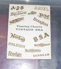 Motorcycle timing charts for sale  WELLING