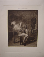 Belle estampe fumeur d'occasion  Brumath