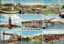 Cartolina stockholm autografat usato  Italia