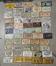 95 LOTE MISTO DE PLACAS DE MOTOCICLETA E REBOQUE USADAS PLANAS EM RELEVO UM DINHEIRO comprar usado  Enviando para Brazil