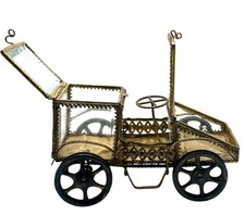 Antiga caixa de caixão de joias de carro a motor ouro Ormolu francesa rara vitrine chanfrada, usado comprar usado  Enviando para Brazil