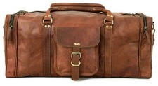 Bagagem tote masculina de couro real vintage encerada natural bolsa de viagem bolsa de ginástica comprar usado  Enviando para Brazil
