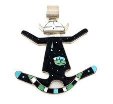 Pingente de prata esterlina em mosaico de pedra micro incrustação noite estrelada dançarina Navajo Yei comprar usado Pingente de prata esterlina em mosaico de pedra micro incrustação noite estrelada dançarina Navajo Yei comprar usado  Enviando para Brazil