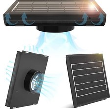 Ventilador solar à prova de intempéries design de invólucro de metal, ventilador de teto movido a energia solar 5W comprar usado  Enviando para Brazil