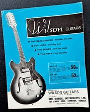 Wilson guitars leaflet for sale  UK