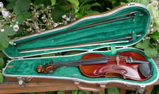 Viola estudantil vintage William Lewis & Son com estojo rígido original e dois arcos, usado comprar usado  Enviando para Brazil