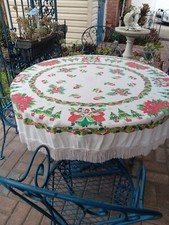 Vtg christmas tablecloth for sale  Clermont